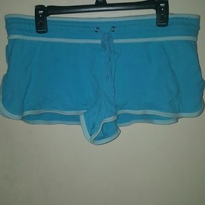 Blue running shorts