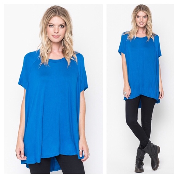 oversized short sleeve tunic top - Picture 1 of 4