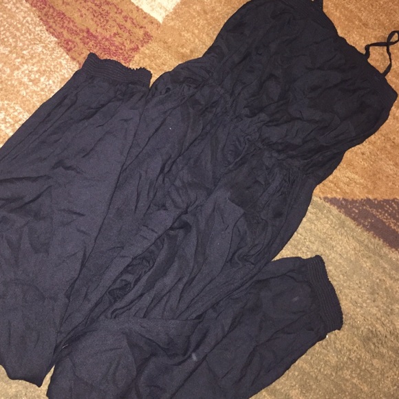 Black Romper with pockets! Spaghetti/strapless