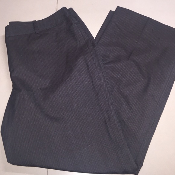Ann Taylor grey striped signature trousers