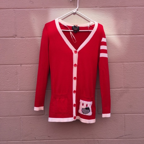 hello kitty x forever 21 red cardigan