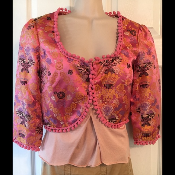 NWT Retro Anthropologie Eleveneses silk jacket