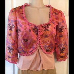 NWT Retro Anthropologie Eleveneses silk jacket