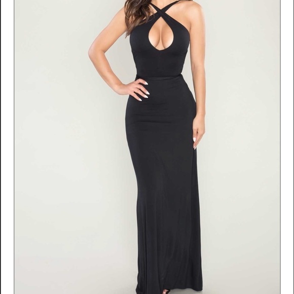 Black maxi dress