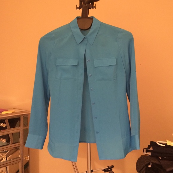 Light blue button up