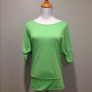 Line neon green top