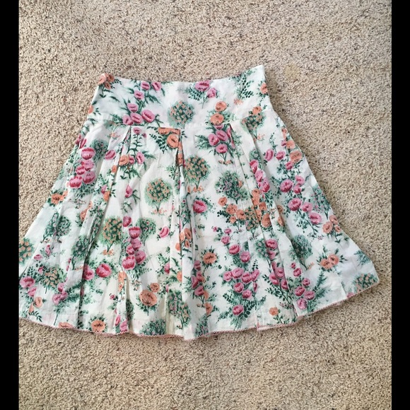 Anthropologie Odille floral skirt