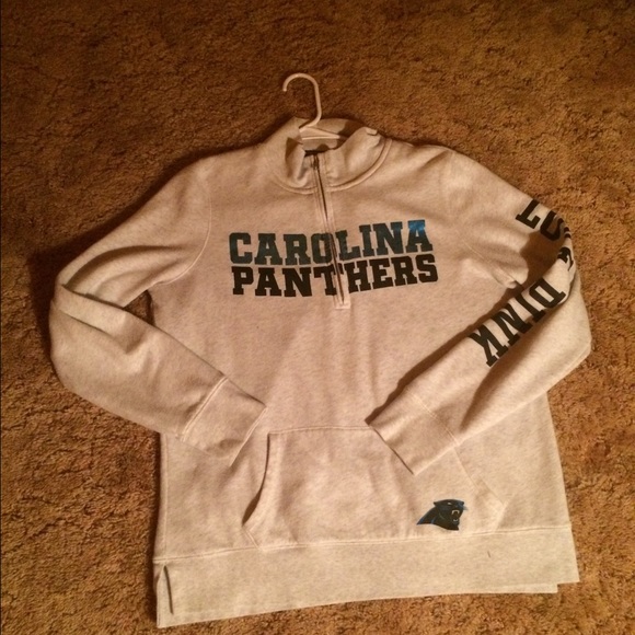 Carolina Panthers PINK half-zip sweater