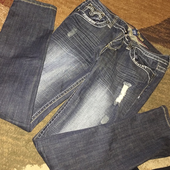 Antique Rivet Jeans with studded detailing