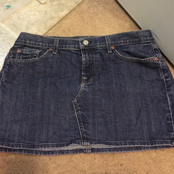 7 for all mans kind mini jean skirt
