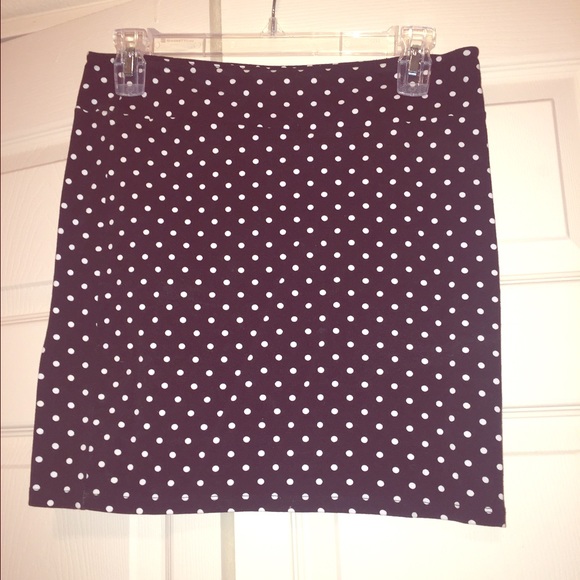 Cotton polka dot mini skirt