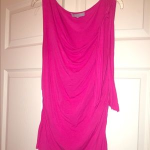 Scoop neck pink blouse