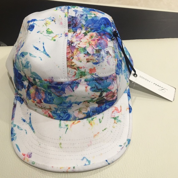 Lovers + Friends Camp Hat in Blue Floral