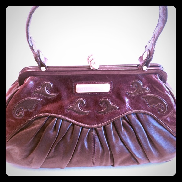 Isabella Fiore shoulder purse. Two tone brown
