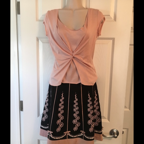 Anthropologie Odille rose pink top