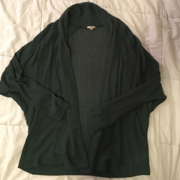 dark green cardigan