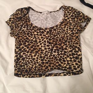 Cheetah print crop top