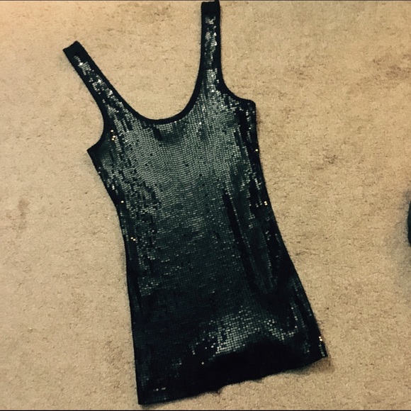 Sequence black sparkly tank!