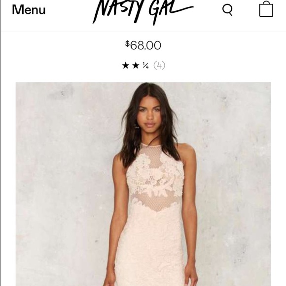 Nasty Gal Pink Lace dress