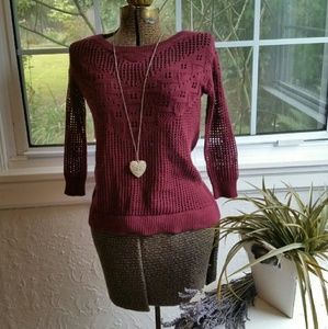 Magenta knit sweater