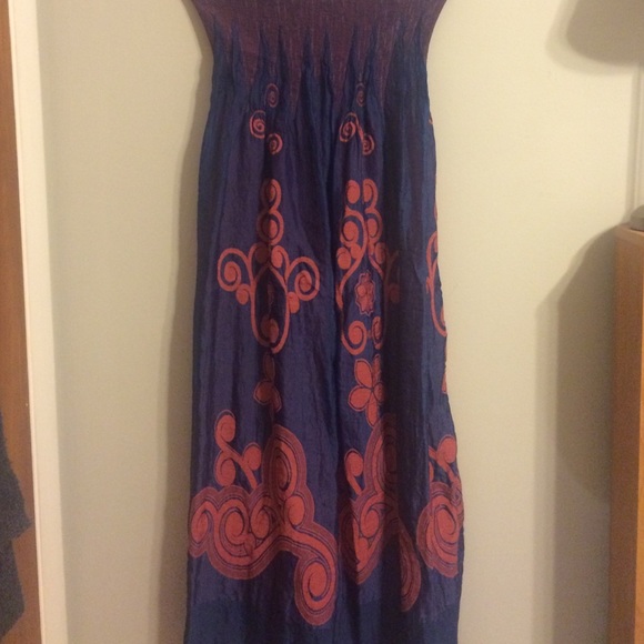 Purple, printed, maxi dress