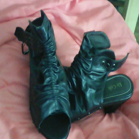 Open toe and open heel booties