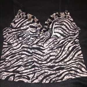 Arden B corset cropped top