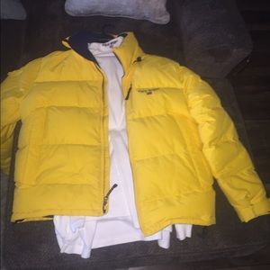 Polo down feather coat w/polo long sleeve