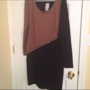 Color block zip dress