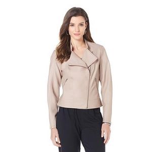 G by Giuliana "Gemma" Ultra Luxe Moto Jacket Cream