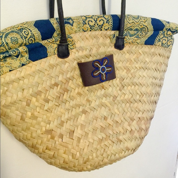 ✨Straw Tote Bag w/Liner - Beach/Picnic/Shopping✨ - Picture 2 of 4
