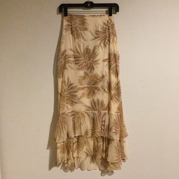 SILK MIDI SKIRT