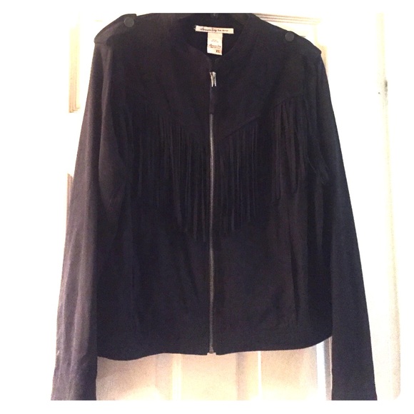Black Fringe Jacket