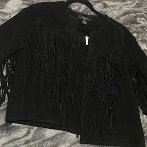 Suede fringe jacket