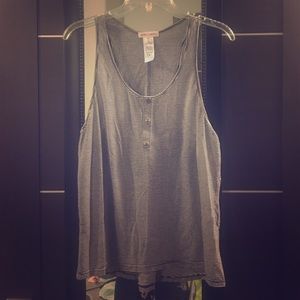 White and black striped tank top, size Med