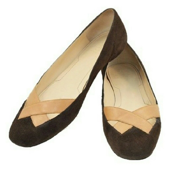 Criss Cross Brown Flats