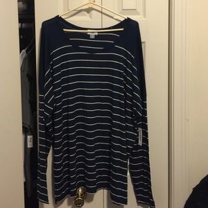 Long sleeved striped shirt