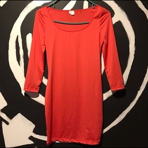 🐣 Salmon Colored Long Sleeve THIN Dress