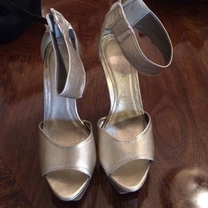 Gold Platform Wedges