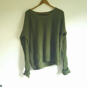 River Island slouchy green sweater