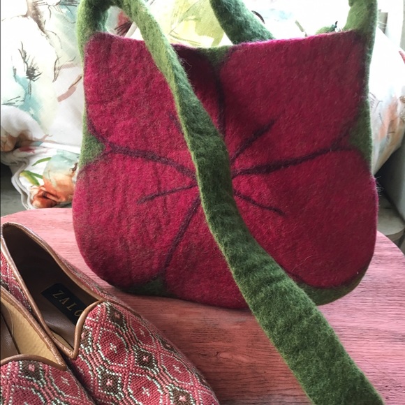 Handmade Handbags - Nwt hand made felt bag