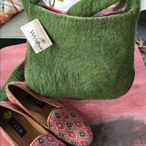 Nwt hand made felt bag - Picture 3 of 4
