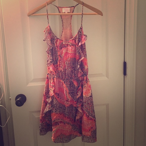 Parker racer back silk dress