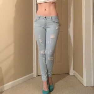 Current/Elliott "the stiletto" distressed skinny.