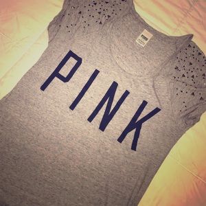 PINK VS Studded Sleeve Shirt