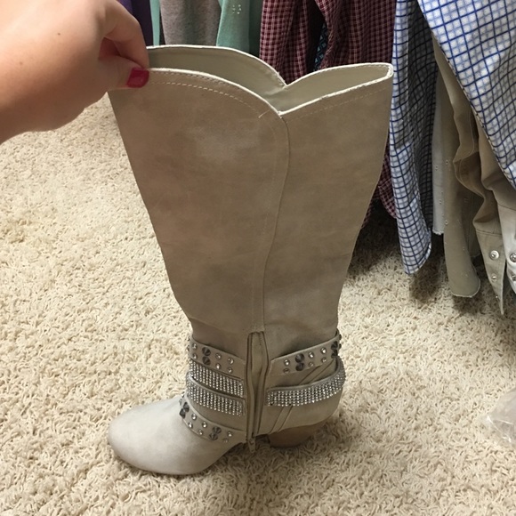 Suede Boots Creme colored - Picture 3 of 4