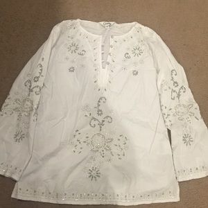 White embellished tunic