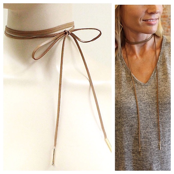 Jewelry - Light Brown suede choker