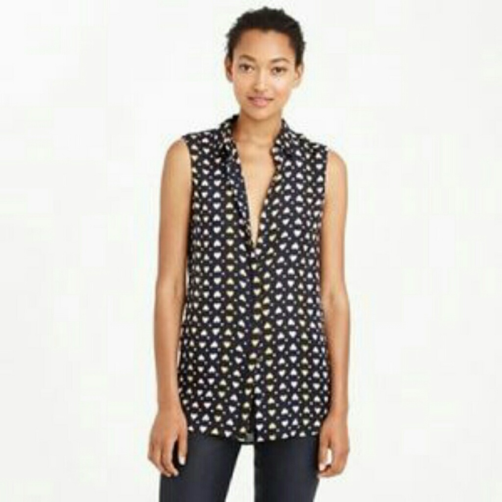 Printed Silk Top NWOT