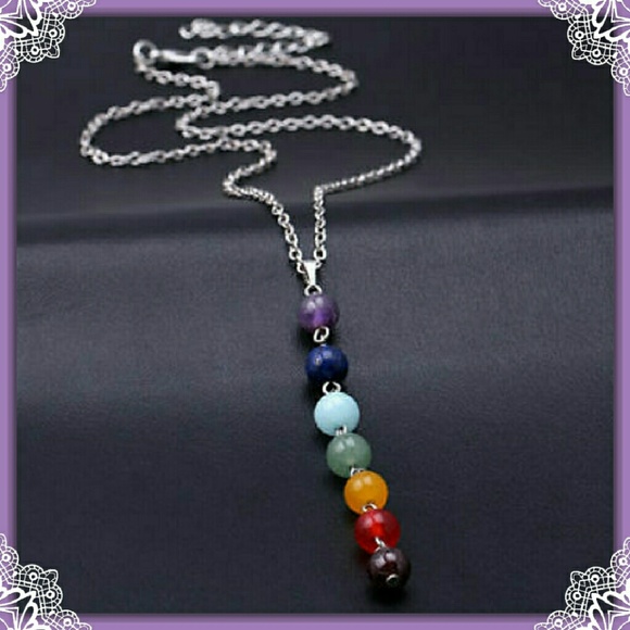 🌷💜Chakra Bead Necklace!💜🌷 - Picture 2 of 2